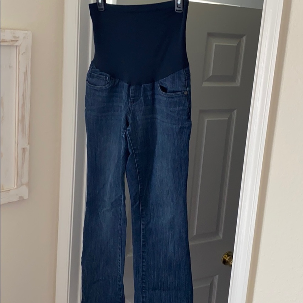 Maternity jeans with belly waist